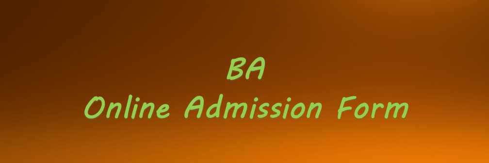 BA online admission form spring autumn 2019 2020