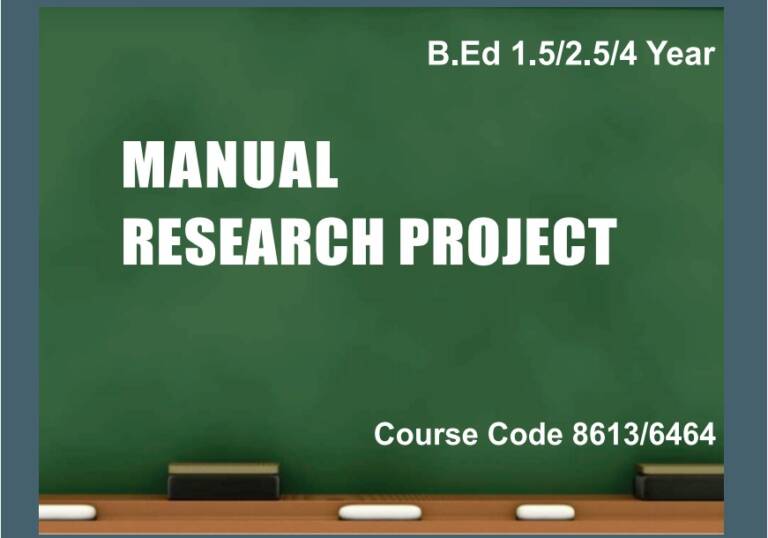 Manual Research Project 8613